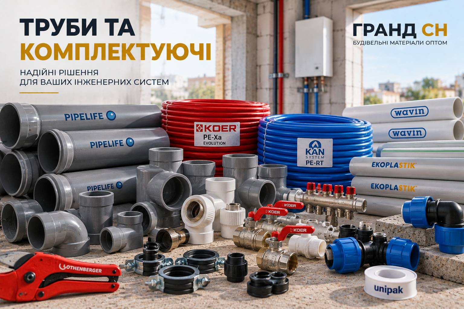 Труби та комплектуючі
